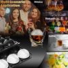 Силиконовая форма-поддон для льда, контейнер для хранения льда для морозильной камеры, в форме бейсбольного мяча, легкое извлечение, блюдо для ледяных шариков, безопасная для посудомоечной машины, для коктейлей, бурбона
