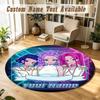 Round Rug Custom NameKpop Demon Hunters Pattern Non Slip Carpet Home Floor Decor