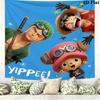 Настенный гобелен с артом по One Piece, эстетичный настенный подвес, тканое одеяло с принтом, декоративные гобелены для спальни, гостиной, домашнего декора