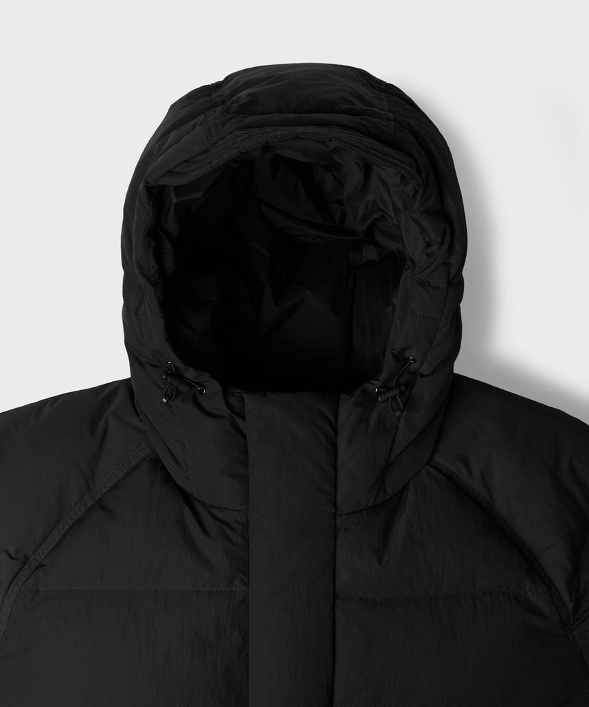 Musinsa Standard Raglan Hooded Down Short Padded Jacket [Black]