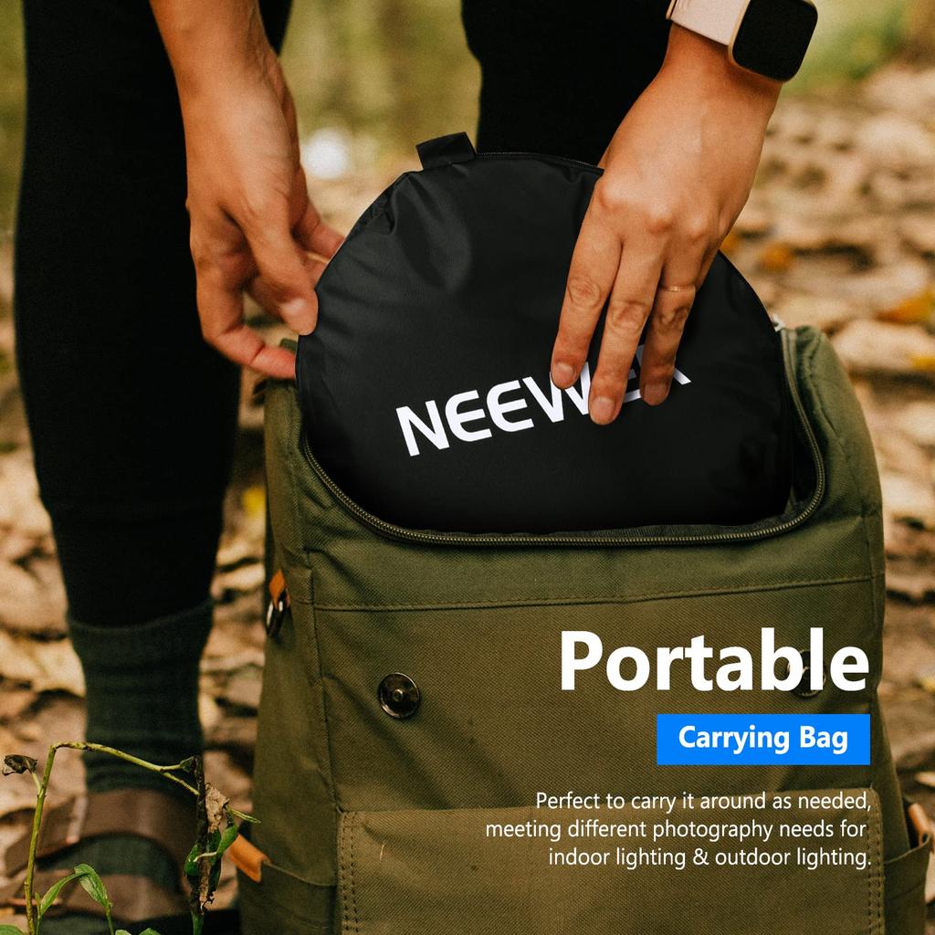 Neewer 5-in-1 Photography Foldable Reflector (Silver, Gold, White, Black, Translucent) (60cm X 90cm) [Parallel Import]