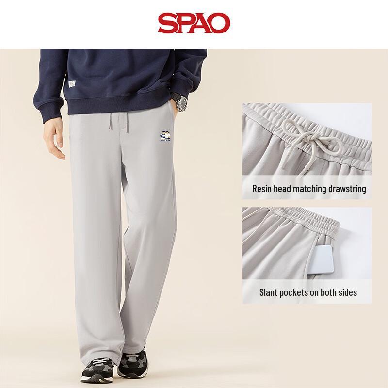 Мужские корейские прямые спортивные штаны SPAO с медведем