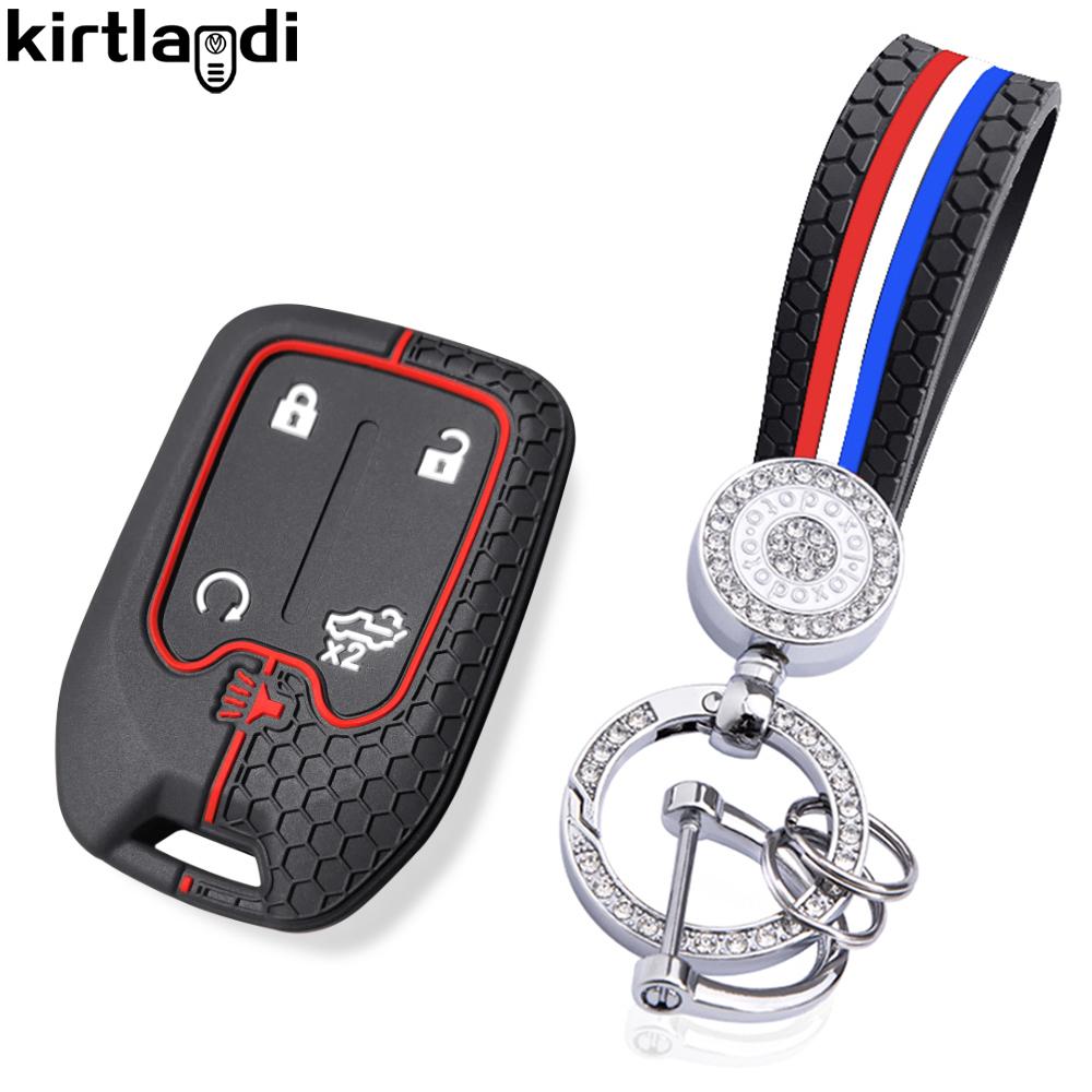 Силиконовый чехол-держатель для ключа автомобиля для CHEVROLET Silverado Suburban для GMC Sierra 1500 2500HD 3500HD Terrain Acadia брелок