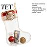 Indoor Holiday Scene Hanging Props Fillable Christmas Stocking Acrylic Ornament, Transparent Candy Filled Tree Traditional Xmas Ornaments Decor, Santa