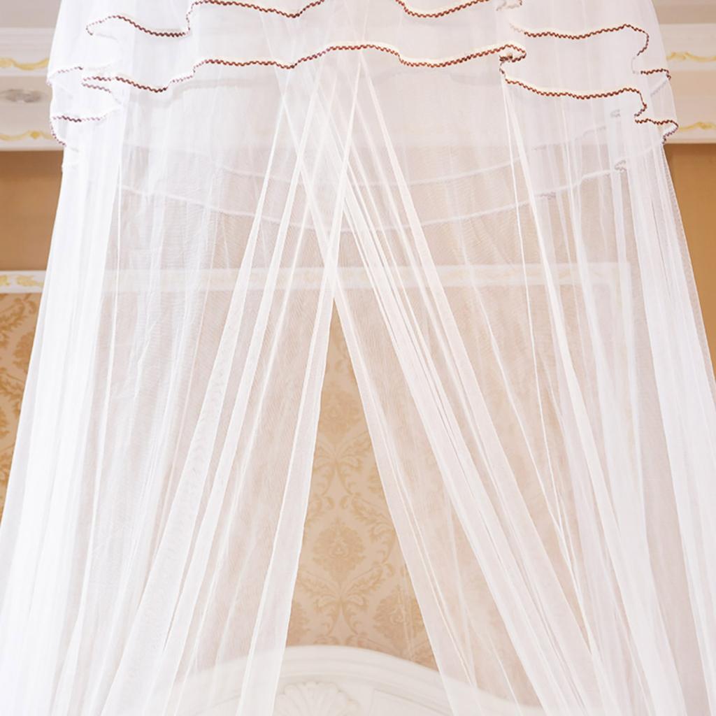 Breathable Round Canopy Lace Princess Style Mosquito Net Bed Curtain Netting