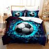 Sports Department Basketball Football Quilt Cover Bedding Sheet 3D Three-Piece Set