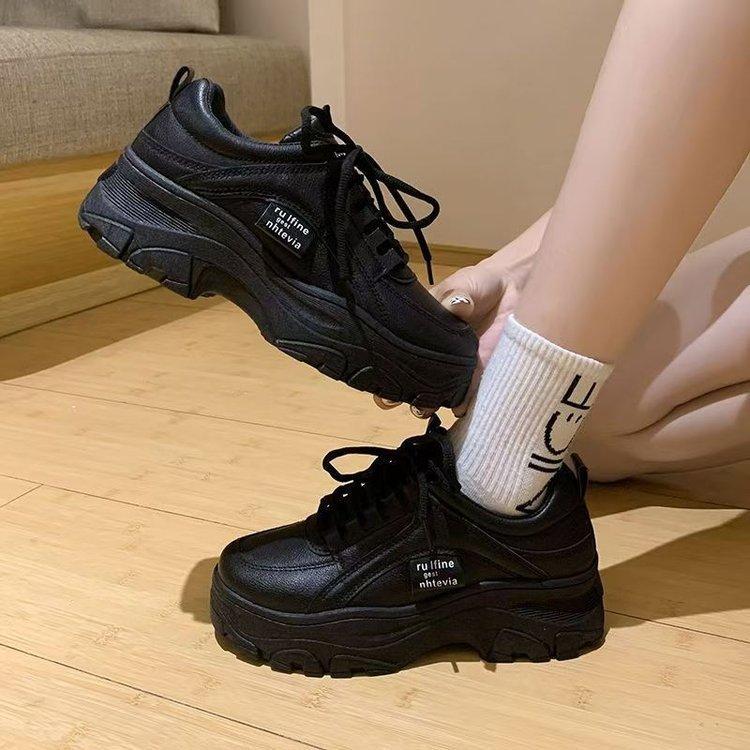 Dad Shoes Spring Fashion Sneakers With Pu Upper And Breathable Mesh For Women