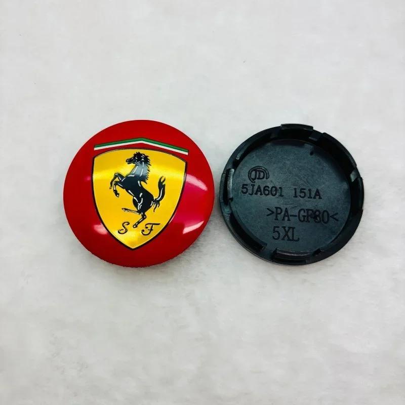 1 шт. 56 мм Значок-эмблема 'Гарцующий конь Ferrari' Колпачки центральных отверстий колес автомобиля Наклейки на обод для F-Ferrari SJ Roma F8 SF90 Аксессуары JG5