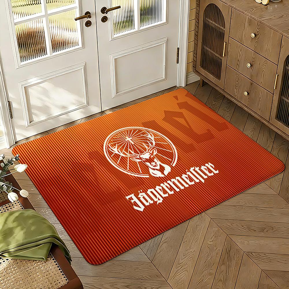 Коврик для пола DrinkJ-jagermeister Мягкий Утолщенный Впитывающий Нескользящий Спальня Гостиная Придверный коврик Домашний декор Фланелевые ковры