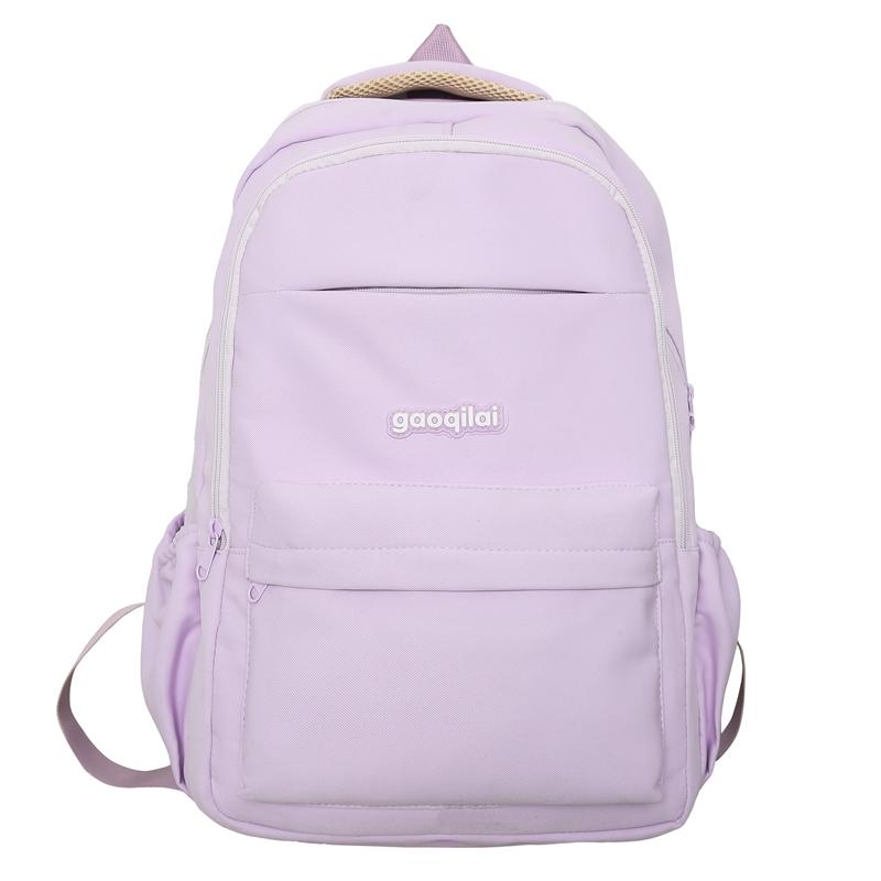 Школьная сумка для школьников средней школы, мужской рюкзак большой вместимости для путешествий, компьютерный рюкзак, однотонный женский рюкзак