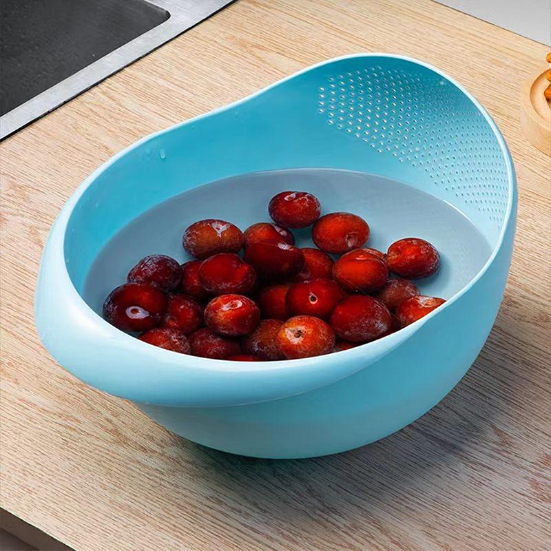 Rice Sieve Plastic Colander Kitchen Drain Basket With Handles Rice Bowl Strainer Strainer Basket Sink Drain Kitchen Tools