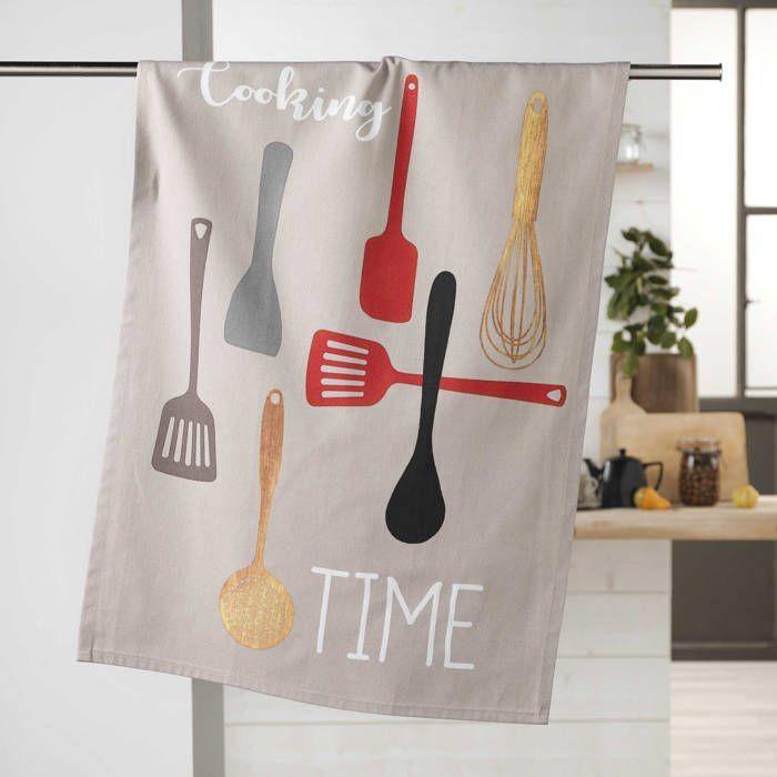 Torchon de cuisine en coton Cooking Time