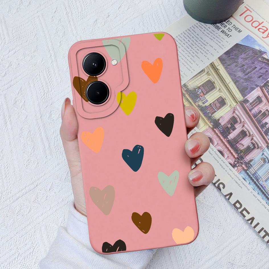 Чехол для телефона для OPPO Realme C33 C35 C55 C11 C20 C30 GT Neo, модный противоударный чехол с сердечком любви, жидкий силикон, мягкий ТПУ для Realme Fundas Coque, бампер