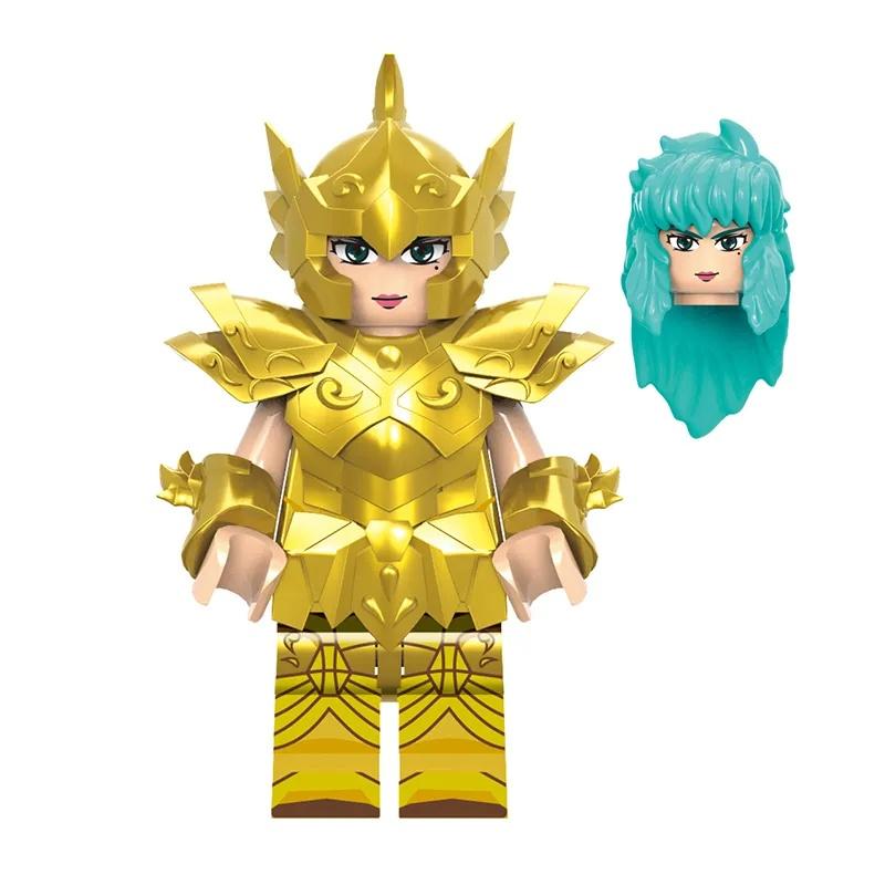 Золотой набор строительных блоков знаков зодиака с 12 подвижными фигурками