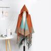 Striped Tassel Shawl Women'S Simple Leisure Travel Photo Scarf Comfortable Indoor Cold Scarf Cape