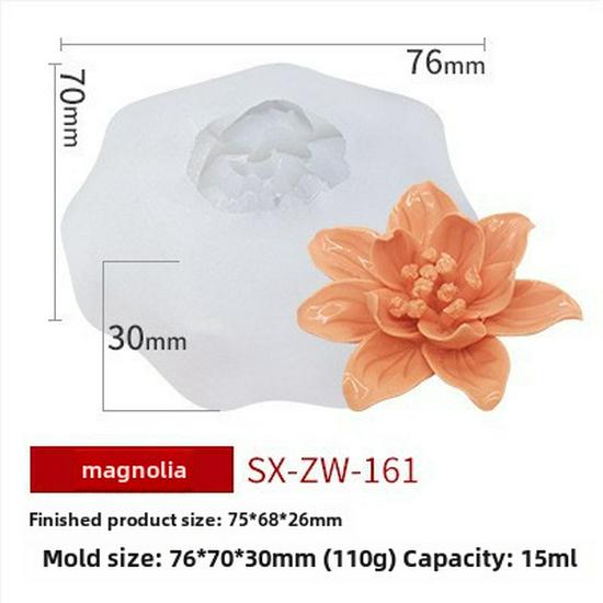 Sanxin Peony Silicone Mold for Epoxy, Candle, Cake, Soap, and Aromatherapy Decor.