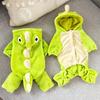 Cute Dinosaur Dog Clothes Thickened Warm For Bichon Teddy Schnauzer Winter