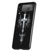 Кибер-сигил Cross Line Жесткий ПК чехол для телефона Samsung Galaxy Z Flip 7 6 5 4 Черная крышка для Galaxy Z Flip 3 Складные чехлы Сумки