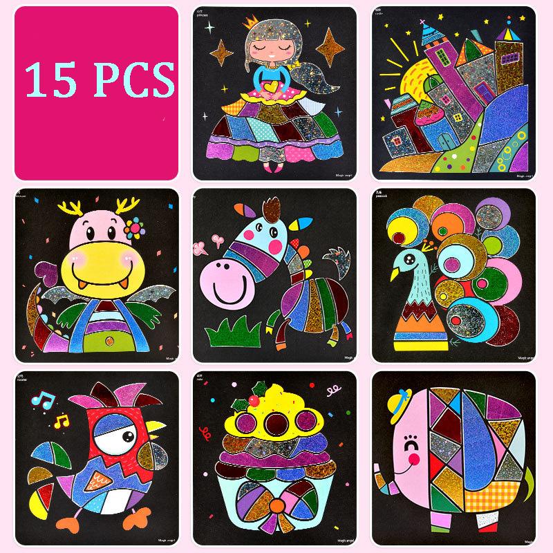 Набор для рисования волшебными радужными наклейками своими руками, креативные игрушки для рисования, развивающие игрушки для раннего обучения для детей, детский подарок ручной работы