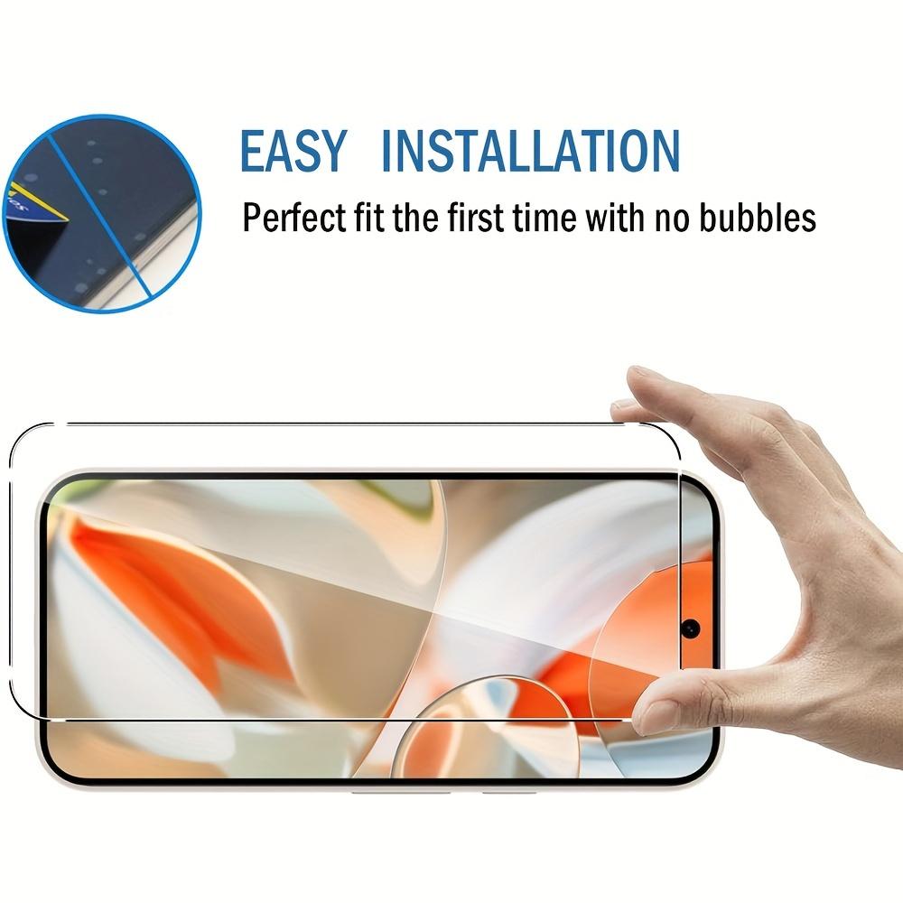 Защитное стекло премиум-класса из закаленного стекла для Google Pixel 9/9pro/8/8a/8pro/7/7a/6/6a, устойчивое к царапинам, установка без пузырьков, простота установки