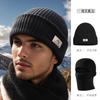 Ji Melon Rind Knitted Hat Men'S Outdoor Riding Warm Cold Hat Face Mask Dual-Purpose Cold-Proof Wool Hat