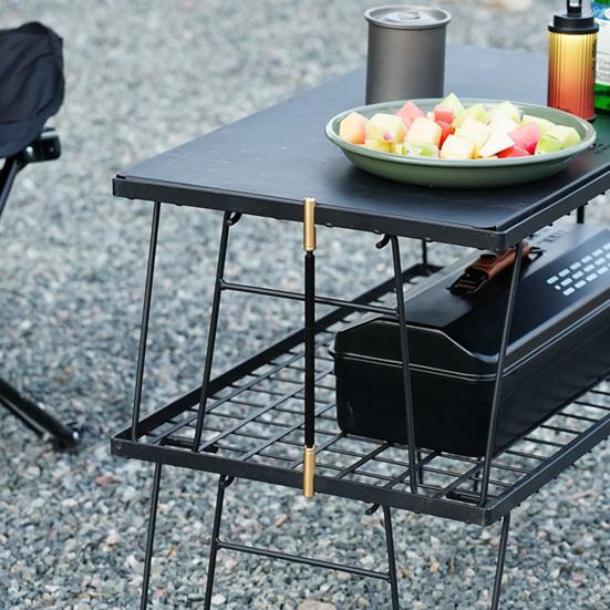 Сетчатый соединительный стержень для стола из прочного алюминиевого сплава с латунными концами, регулируемый, портативный, для кемпинга, складной