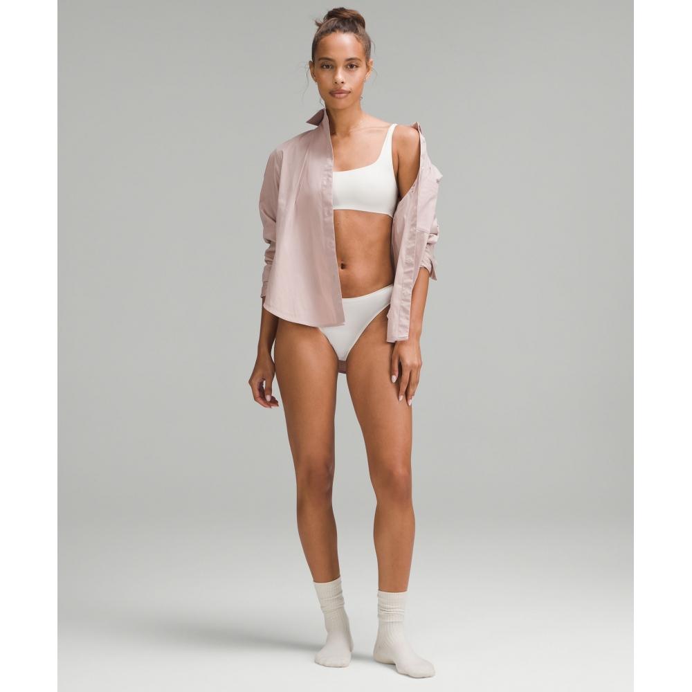 Lululemon Wundermost Ultra Soft Nulu Mid Rise Bikini Underwear Bone