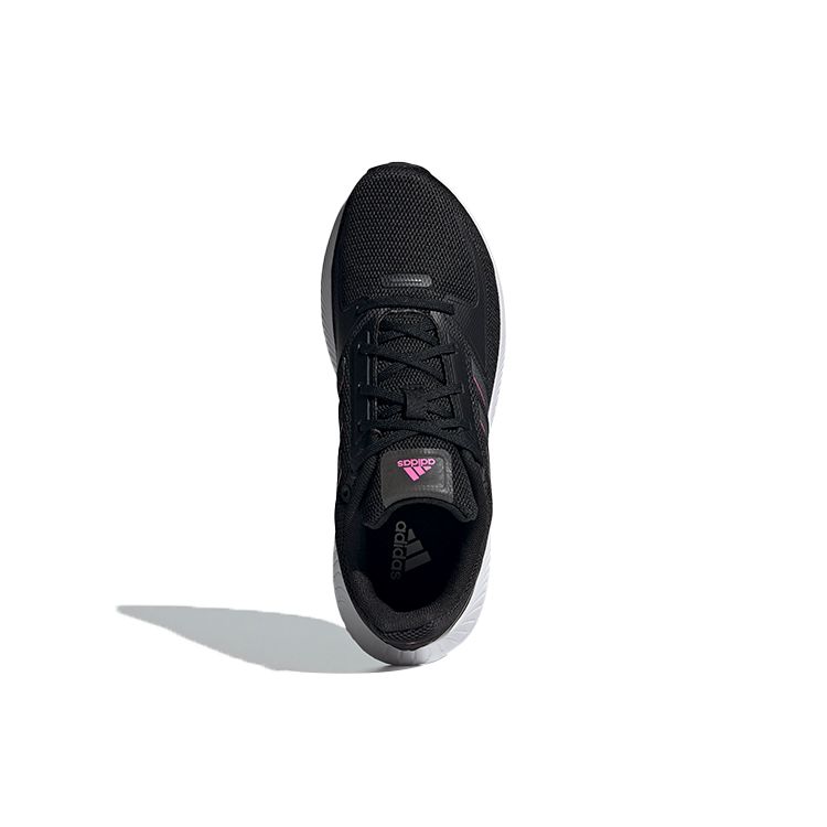 adidas Runfalcon 2.0 Черные кричащие розовые женские кроссовки Core-Black Grey-Six FY9624