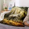 Unicorn Forest Flannel Blanket Throw Blanket Soft Warm Sofa Bed Camping Home Decor Unique Christmas Gift Cs9223