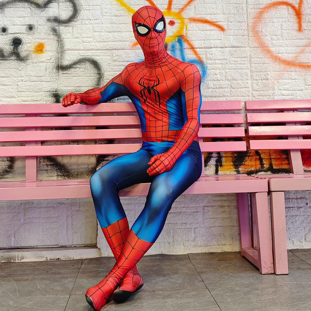 Spider-Man 4 Cosplay Costume New Day Cosplay Peter Parker Halloween Jumpsuit Spiderman Bodysuit
