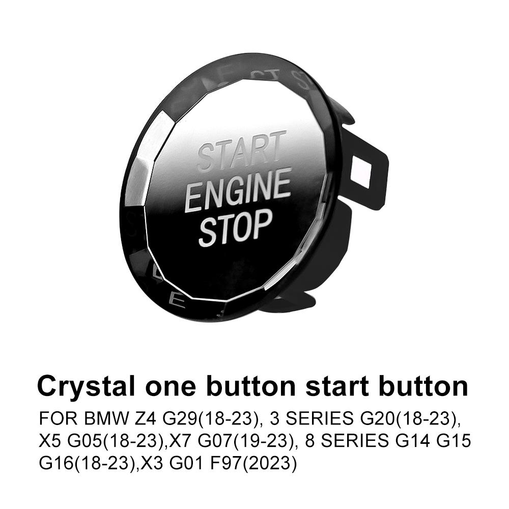 for BMW Z4 G29 G20 X5 G05 X7 G07 G14 G15 G16 X3 G01 F97 Crystal Car Engine Start Button Ignition Cover Stop Switch Accessories