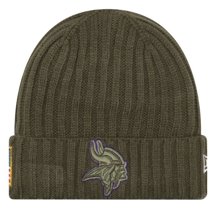 Chapeau - New Era - Minnesota Vikings - Bonnet En Tricot - Camouflage - Drapeau Américain