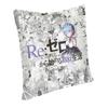 Re Zero Подушка-чехол Двусторонний принт Приключения Аниме Манга Чехол для напольной подушки Для гостиной Индивидуальный чехол для подушки Декор