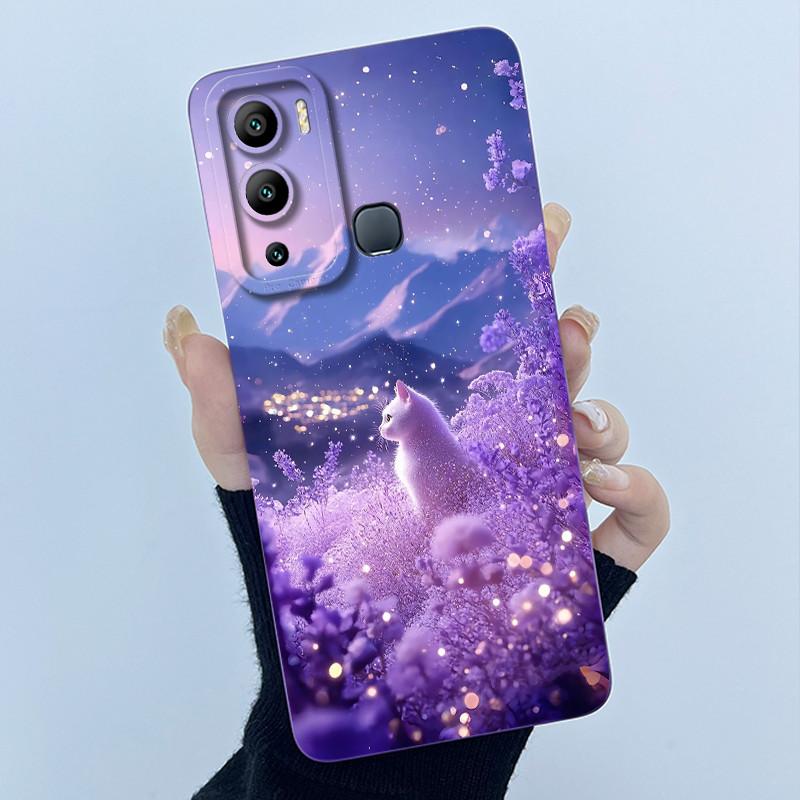 Чехол для Infinix Hot 12i hot 12 Play Задняя крышка Цветок бабочки Мягкие силиконовые чехлы для Infinix Hot12i 12Play Hot12 Телефон Funda