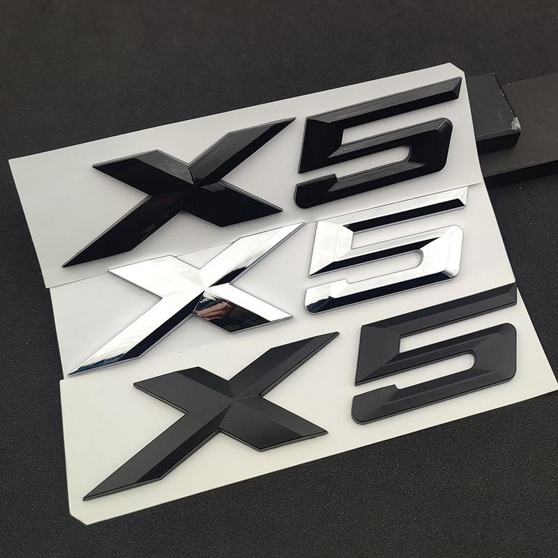 3d ABS Adhesive Matte Black Chrome Letter For Car Trunk BMW X5  X5 Letters Stickers Emblem Badge E70 E53 F15 G05 Accessories