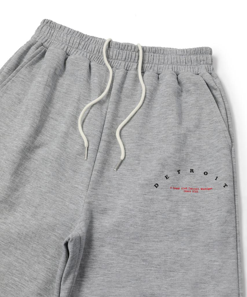 WEST GRAND BOULEVARD Arch Detroit Wide Jogger Pants Melange