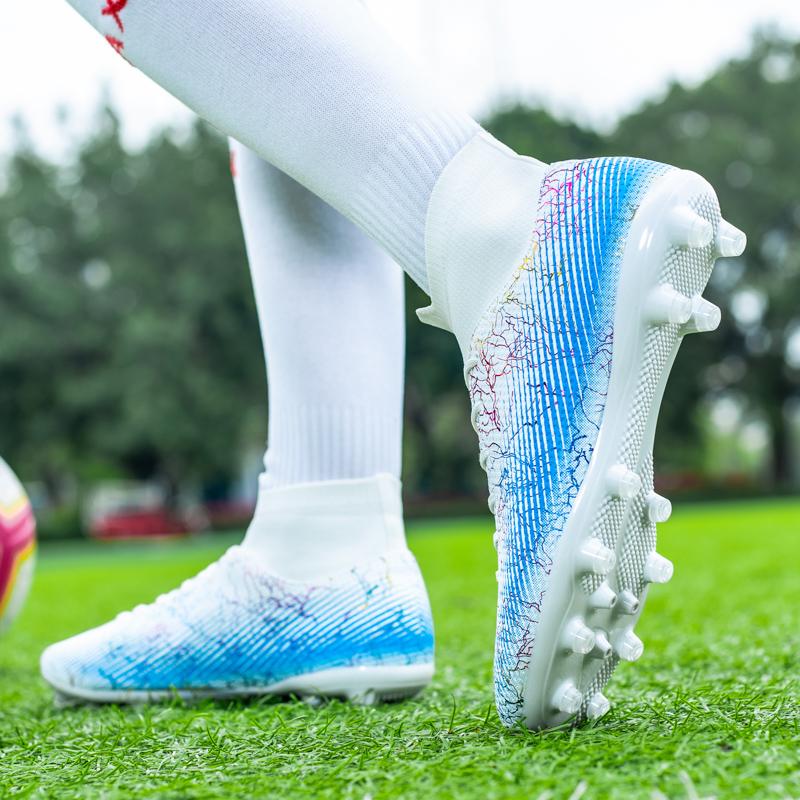 Футбольные бутсы с высоким берцем, мужские футбольные бутсы с длинными ногтями, детские молодежные кроссовки для соревнований, футбольные бутсы для детей