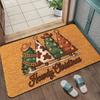 Oh Christmas Tree Doormat Coir Cake Tree Pattern Non Slip Entrance Rug Funny Xmas Holiday Floor Mat Front Door Outdoor