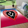 Sheffield United Flannel Pattern Square Carpet,Area Rug,Carpet Rug for Living Room Bedroom Sofa Playroom Decor,Non-slip Floor Mat
