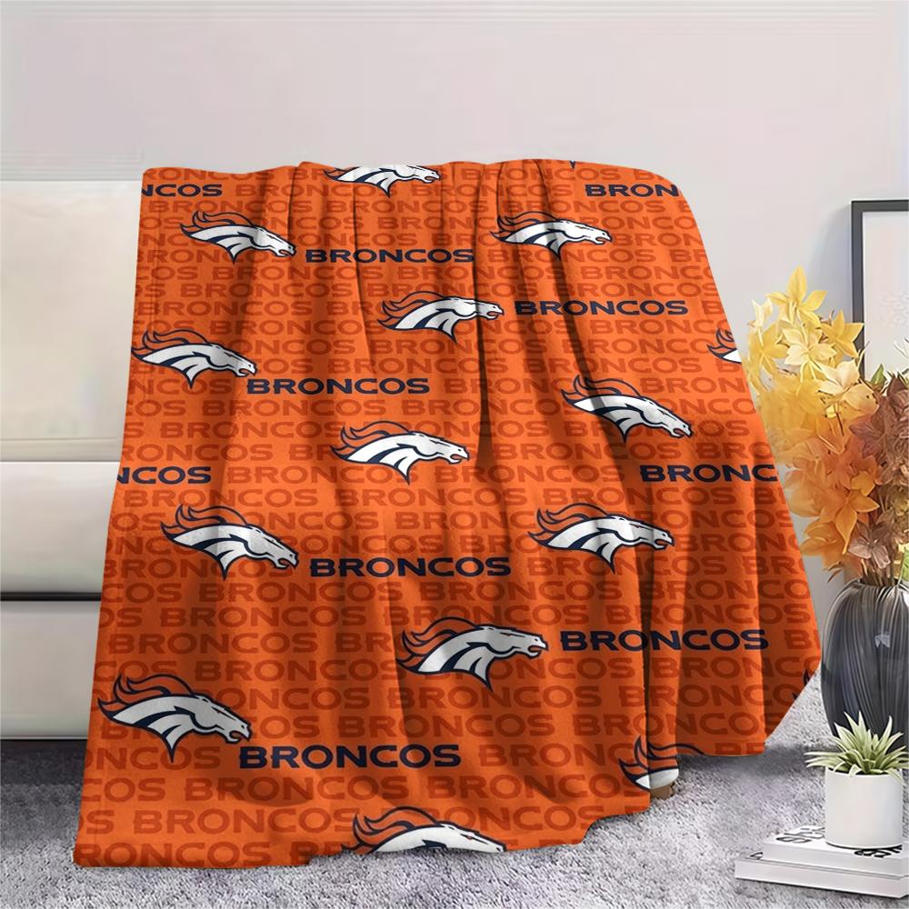 Denver Broncos Print Flannel Blanket, High quality Comfortable for All Seasons, Home Decor, Warmth and Comfort, Perfect for Christmas Gifts