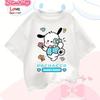 Милая Мультяшная Футболка Kuromi Модные Стильные Топы My Melody Cinnamoroll Комфорт Повседневный Стиль Весна/Лето Круглый Вырез