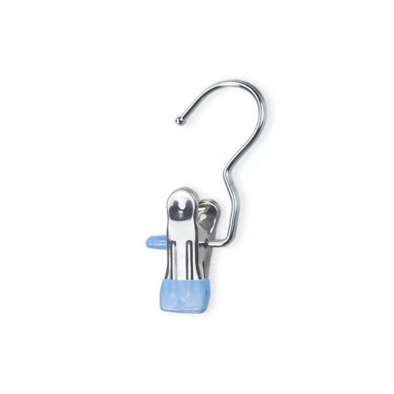 10Pcs Stainless Steel Clothes Hangers with Clips, Hanging Underwear Socks Stockings Drying Rack