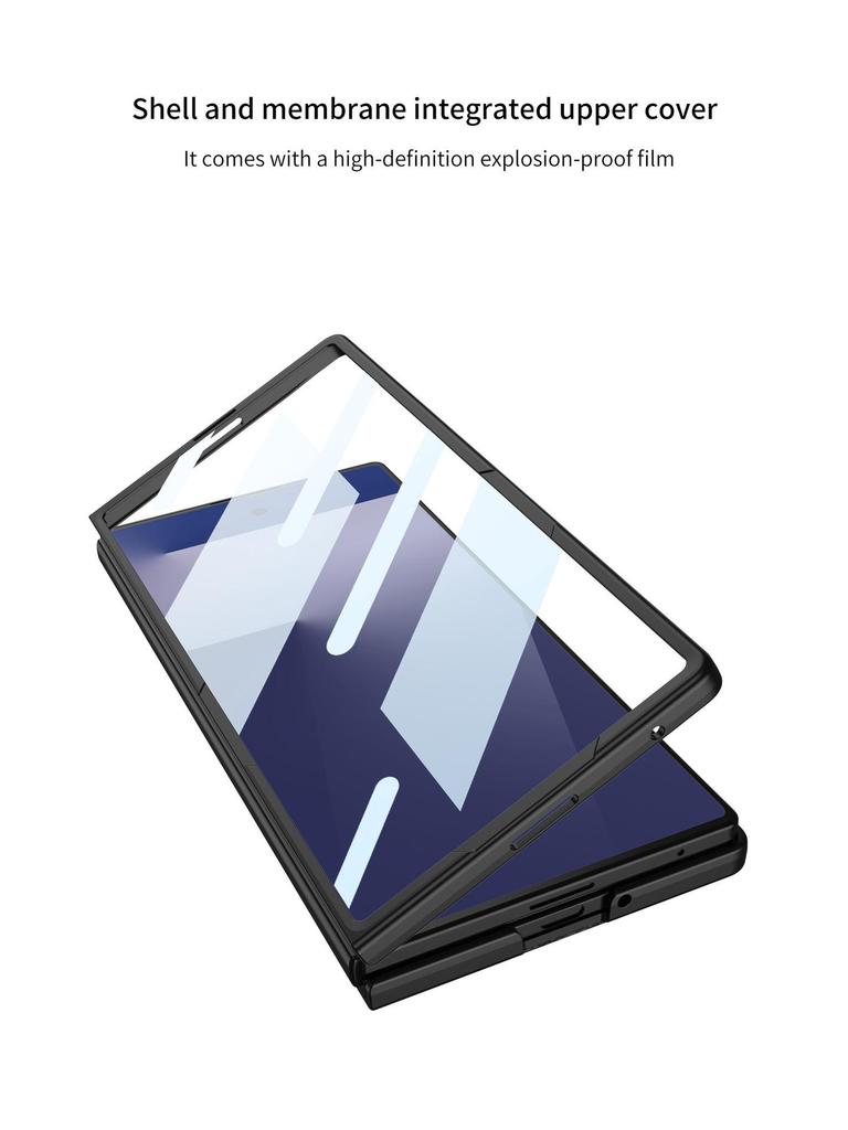 Ультратонкий кожаный чехол для телефона Samsung Z Fold7 с держателем для карт и подставкой
