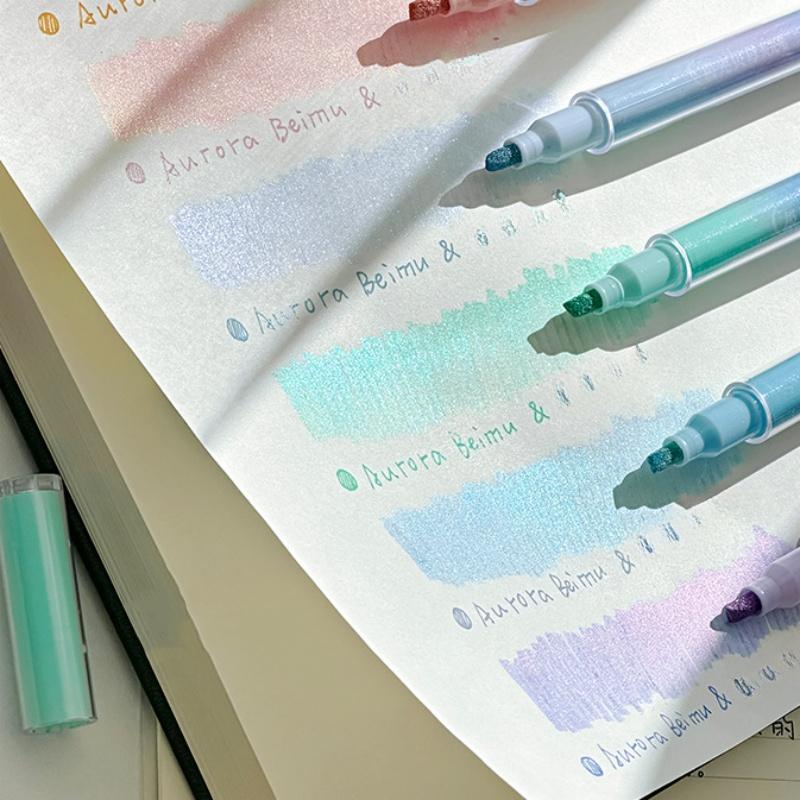 3 шт./компл., блестящие маркеры со звездами для студентов, блестящие маркеры для скрапбукинга, DIY Декор, маркеры для журнала, канцелярские принадлежности