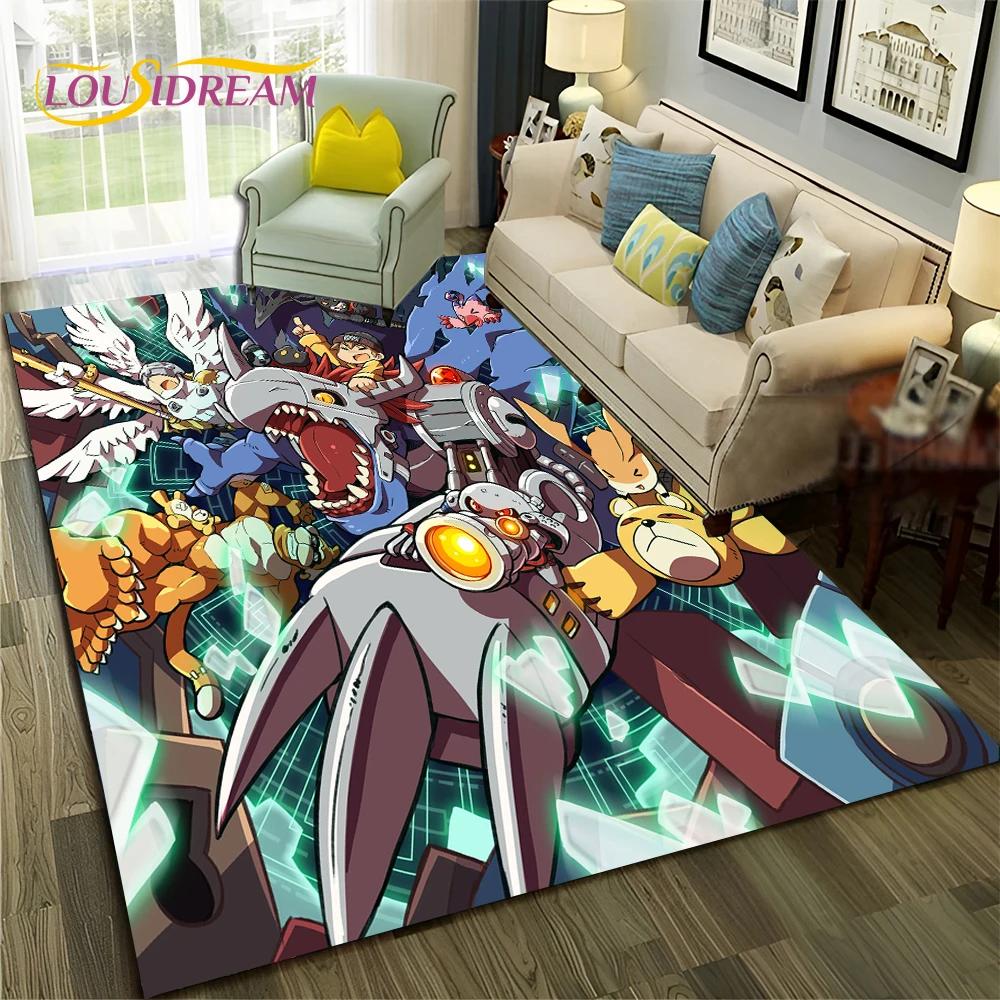 3D ковер с рисунком Digimon Adventure Monster для дома, гостиной, спальни, дивана, коврика, декор, детский коврик, нескользящий напольный коврик