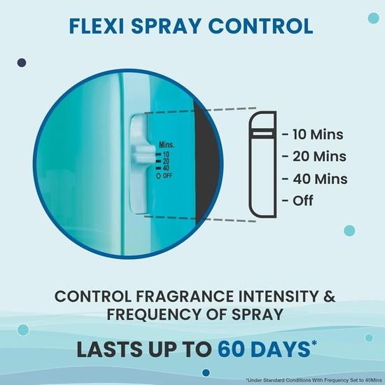 Godrej Aer Matic Kit (Machine + 1 Refill) - Automatic Room Fresheners with Flexi Control Spray | 2200 Sprays Guaranteed | Lasts Up To 60 Days (225ml)