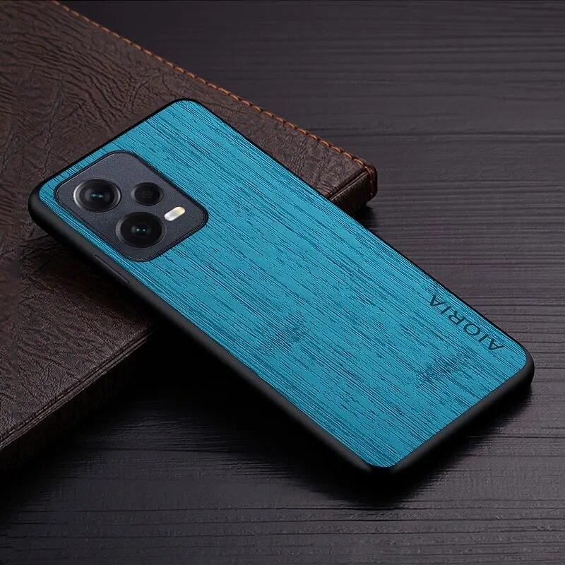 Case for Xiaomi Redmi Note 12 Pro Plus Turbo 5G 4G Funda Bamboo Wood Pattern Leather Cover Luxury for Redmi Note 12 Pro Case