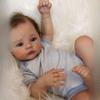 Реалистичная 49 см, полностью силиконовая модель тела, кукла Reborn, милый луг, 3D кожа, нежная окрашенная кукла для новорожденного мальчика, игрушка для девочки, детские подарки на день рождения