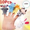 Cartoon Biological Animal Finger Puppet Plush Toys for 10pcs
