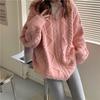 Spring Autumn Winter Loose All-match Twist Sweater Coat Women's Lazy Wind Hooded Knitted Cardigan Top Women Sweater